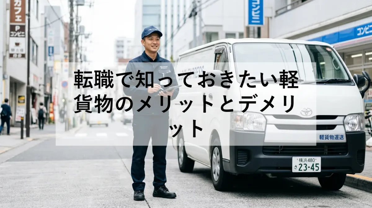 転職で知っておきたい軽貨物のメリットとデメリット